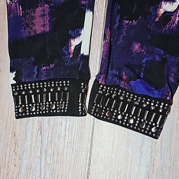 NEW STYLE & CO MULTI-COLOR 3/4 EMBELLISHED SLEEVE PULLOVER TUNIC - Picture 10 of 13